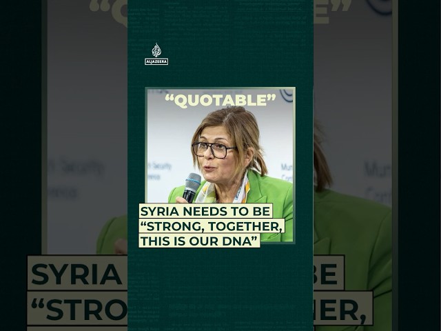 ⁣Syria needs to be “strong, together, this is our DNA”