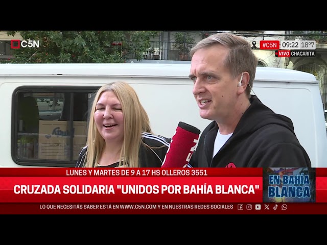 ⁣CRUZADA SOLIDARIA "UNIDOS por BAHÍA BLANCA": LUNES y MARTES de 9 a 17 HORAS en OLLEROS 355