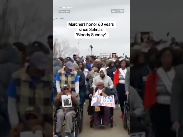 ⁣Marchers honor 60 years since Selma's 'Bloody Sunday'