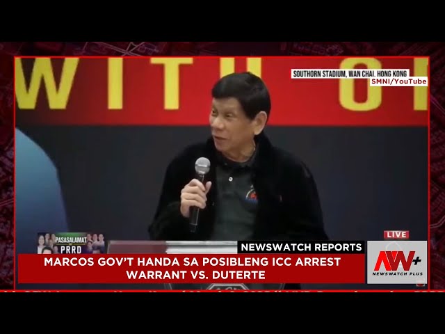 ⁣Marcos gov't handa sa posibleng ICC arrest warrant vs Duterte | NewsWatch Reports