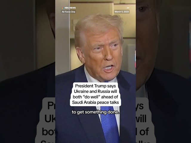 ⁣President Trump says Ukraine and Russia will both 'do well' ahead of Saudi Arabia peace ta