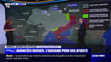 ⁣Les forces russes continuent d'avancer dans la région de Koursk