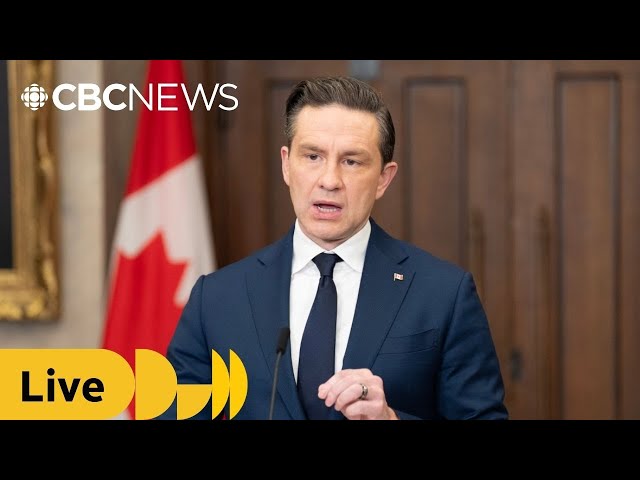 ⁣Poilievre holds news conference in Ottawa