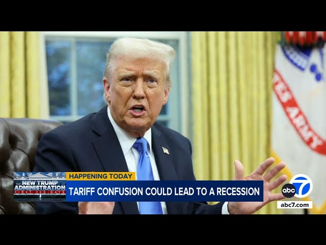 ⁣Tariff confusion could lead to a recession