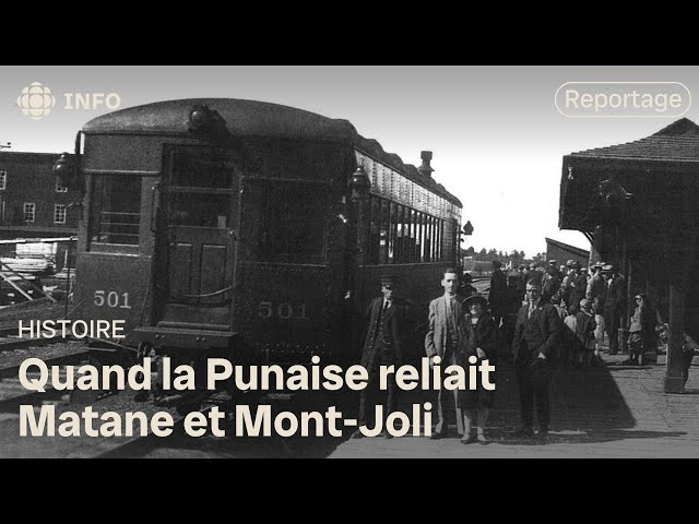 ⁣Les belles années du train entre Matane et Mont-Joli