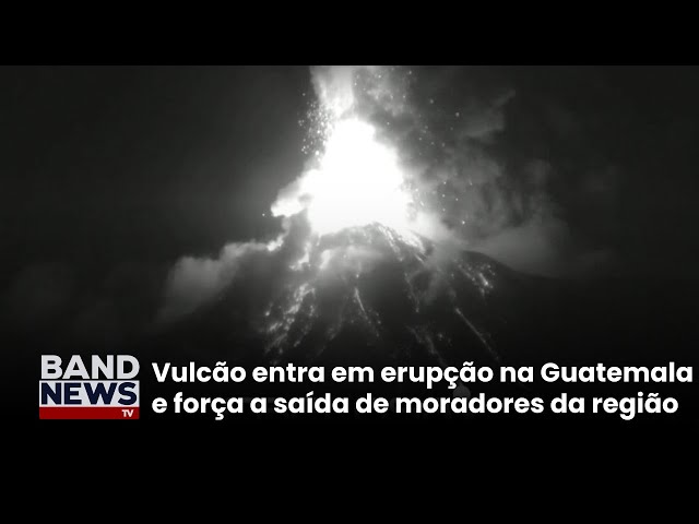 ⁣Vulcão entra em erupção na Guatemala | BandNews TV