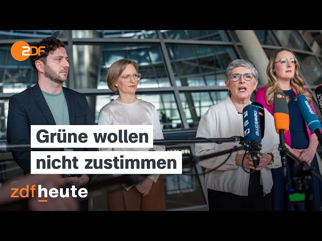 ⁣Sondervermögen und Schuldenbremse: Vorerst keine Zustimmung von den Grünen