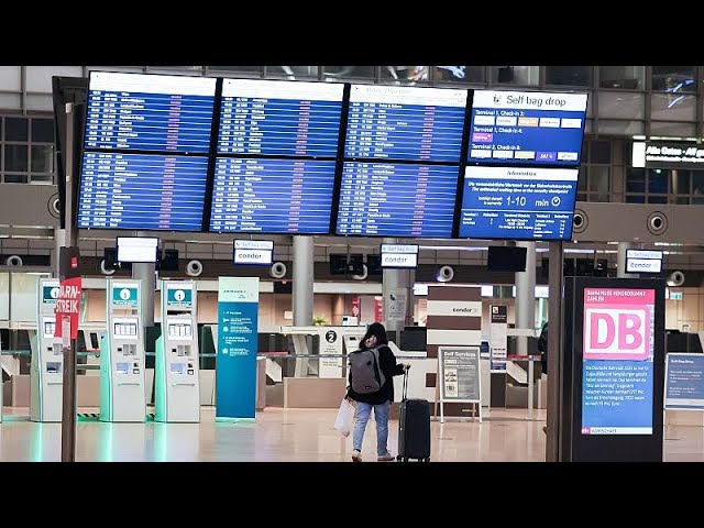 ⁣Most flights cancelled across Germany as major strike action begins at 13 airports