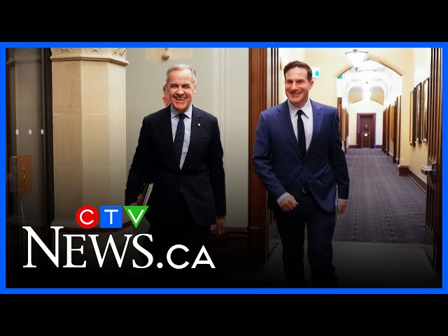 ⁣Mark Carney arrives on Parliament Hill after winning the Liberal leadership race