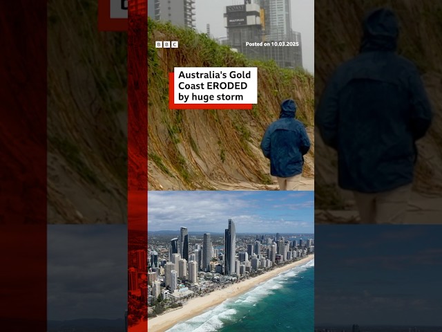 ⁣Surfers Paradise in Australia has eroded after a cyclone hit. #CycloneAlfred #GoldCoast