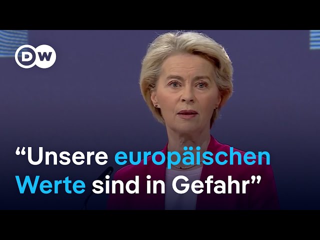 ⁣Ursula von der Leyen beschwört die Beziehungen zwischen Europa und den USA | DW Nachrichten