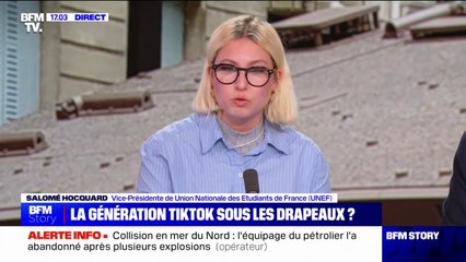 ⁣"Non, pas du tout": la réaction de Salomé Hocquard (Unef), interrogée sur l'envie des