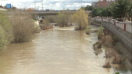 ⁣Así se encuentra el Manzanares tras las fuertes lluvias