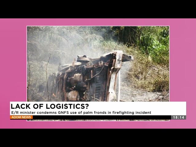 ⁣Lack of Logistics ?: E/R minister condemns GNFA use of palm fronds in firefighting incident