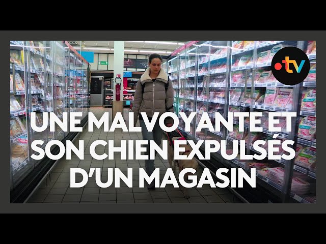 ⁣Lucie, malvoyante, porte plainte après avoir été mise à la porte d’un magasin avec son chien guide