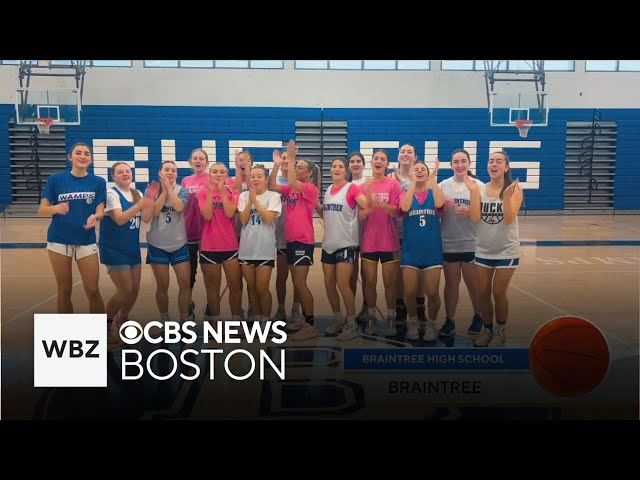 ⁣Braintree girls basketball Home Court Shoutout from WBZ