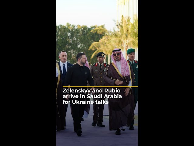 ⁣Zelenskyy and Rubio arrive in Saudi Arabia for Ukraine talks | AJ#shorts