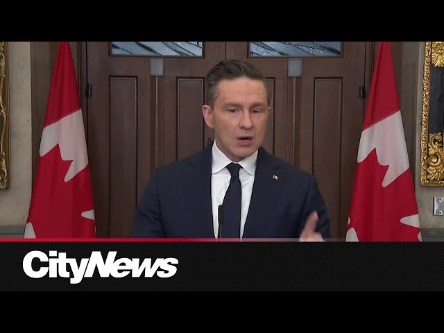 ⁣Poilievre takes aim at Carney's economic track record