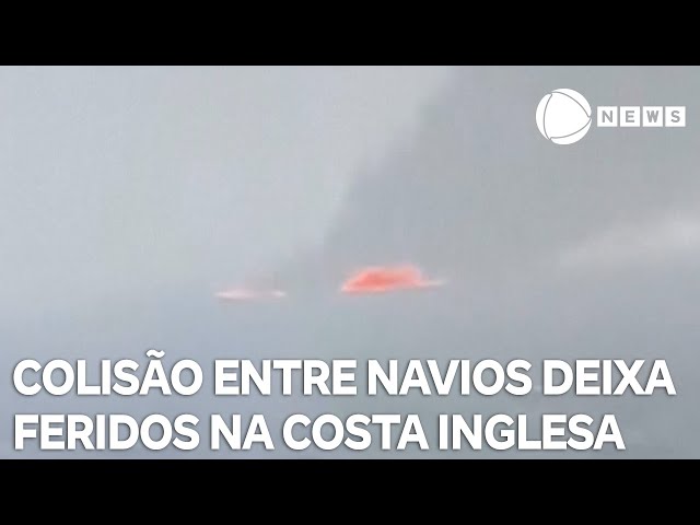 ⁣Colisão entre navios de carga e petroleiro deixa feridos na costa da Inglaterra