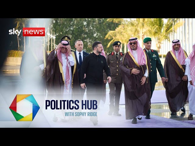 ⁣Zelenskyy in Saudi Arabia before crunch US peace talks | Politics Hub with Sophy Ridge