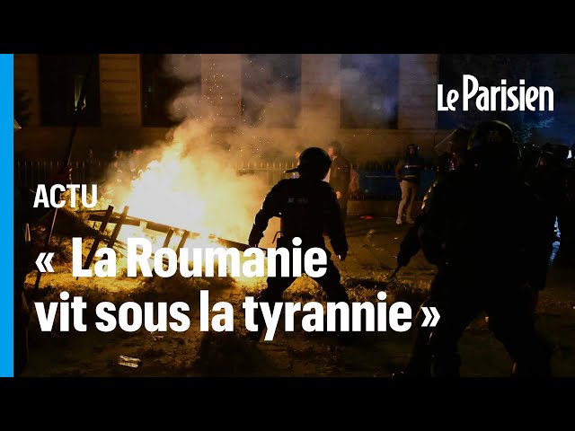 ⁣Soirée de chaos en Roumanie après l'exclusion du candidat pro-russe à la présidentielle