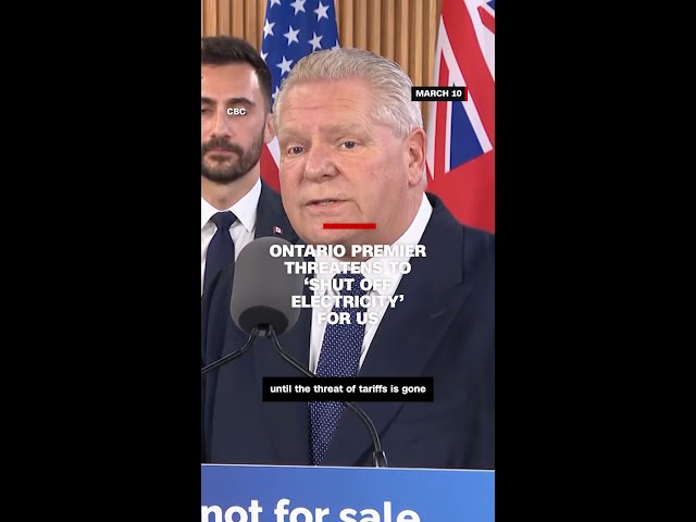 ⁣Ontario premier threatens to ‘shut off electricity’ for US