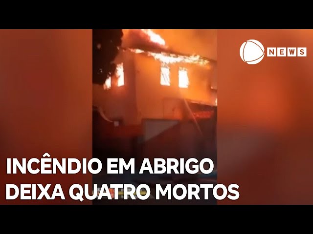 ⁣Incêndio em abrigo para moradores de rua deixa quatro mortos