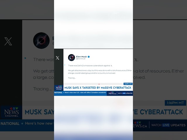 ⁣Elon Musk claims X is the target of a ‘massive cyberattack’