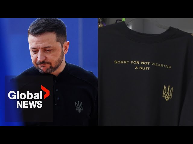 ⁣Ukrainians in New Brunswick funding country's frontlines with Zelenskyy-style shirts