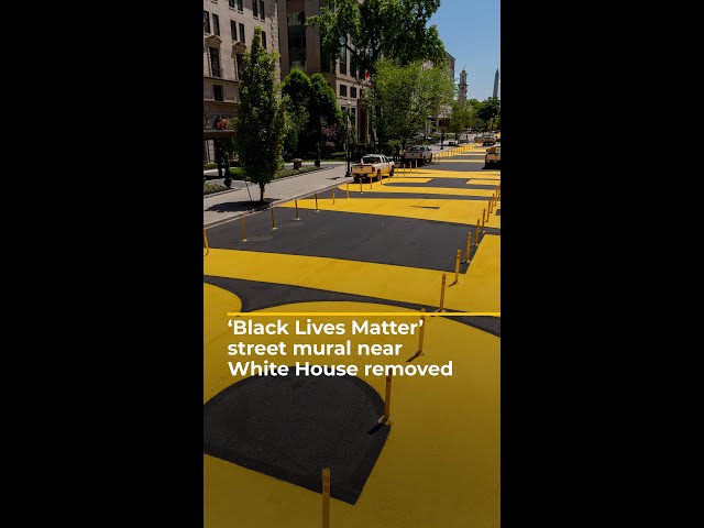 ⁣‘Black Lives Matter’ street mural near White House removed | AJ #shorts