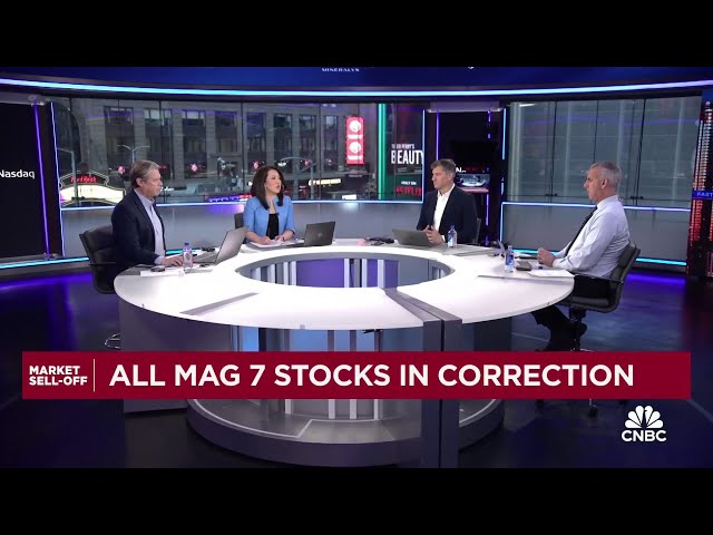 ⁣'Fast Money' traders talk the market sell-off and Mag 7 correction