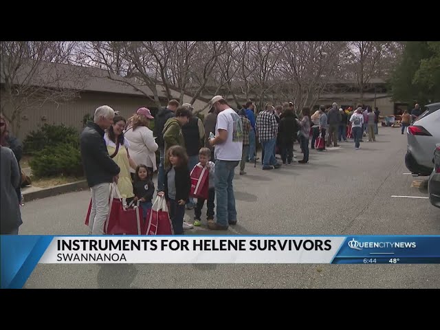 ⁣Free instruments help Hurricane Helene survivors get their groove back