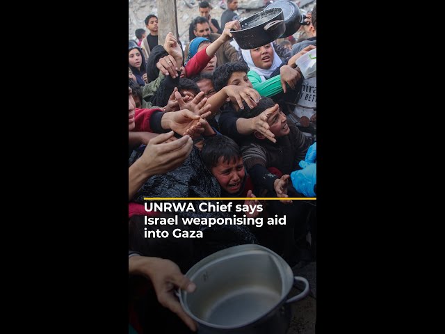 ⁣Israel weaponising aid into Gaza says UN agency head | AJ#shorts