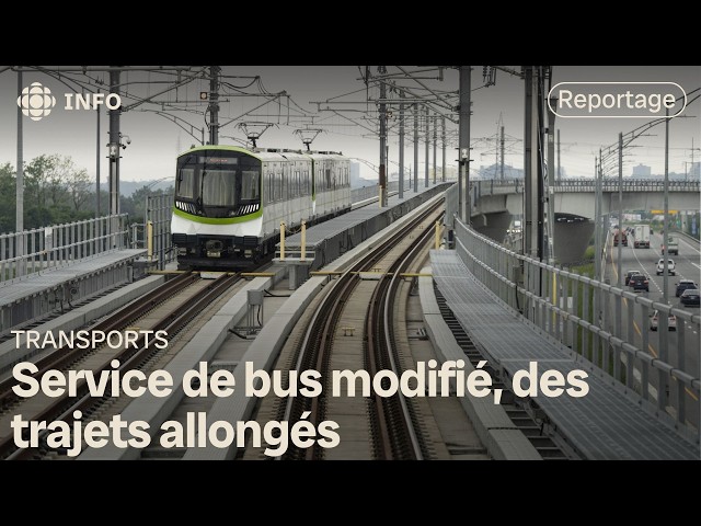 ⁣Problèmes du REM : service de bus modifié, des trajets allongés