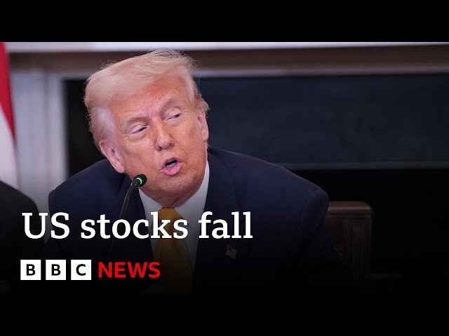 ⁣US stocks plunge as fears grow over economic slowdown | BBC News