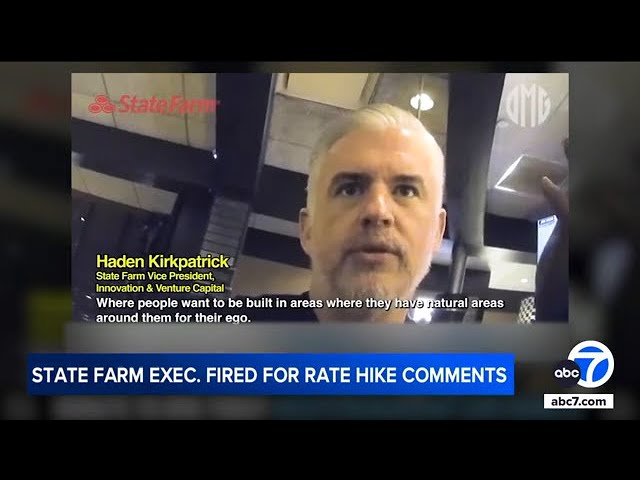 ⁣State Farm exec fired after secret recording appears to show him discussing rate hikes