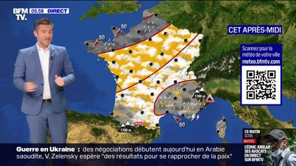 ⁣Une météo très instable sur l'ensemble de l'Hexagone avec des orages dans le sud-est