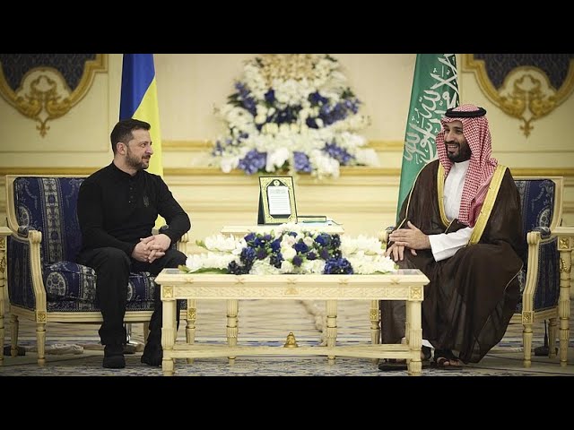 ⁣Saudi crown prince holds separate talks with Zelenskyy and Rubio in Jeddah