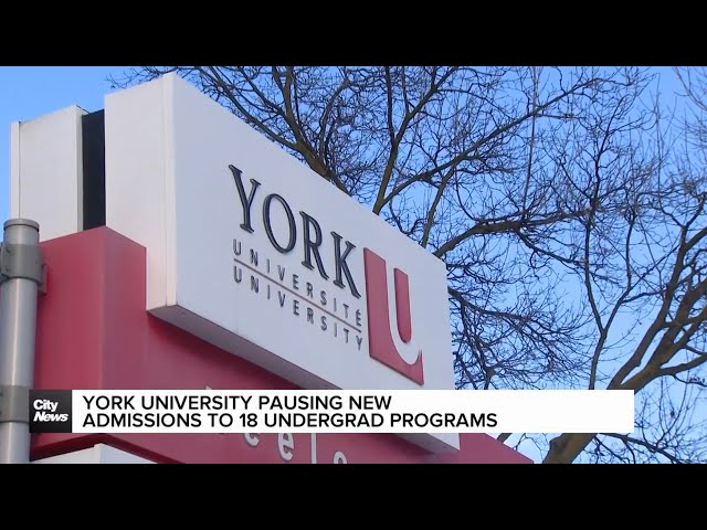 York University halts new admissions to 18 undergraduate programs