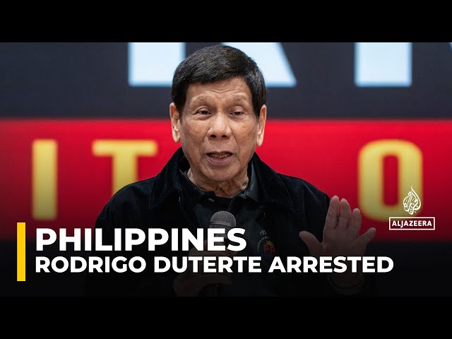 ⁣Former Philippines President Rodrigo Duterte arrested over ICC charges