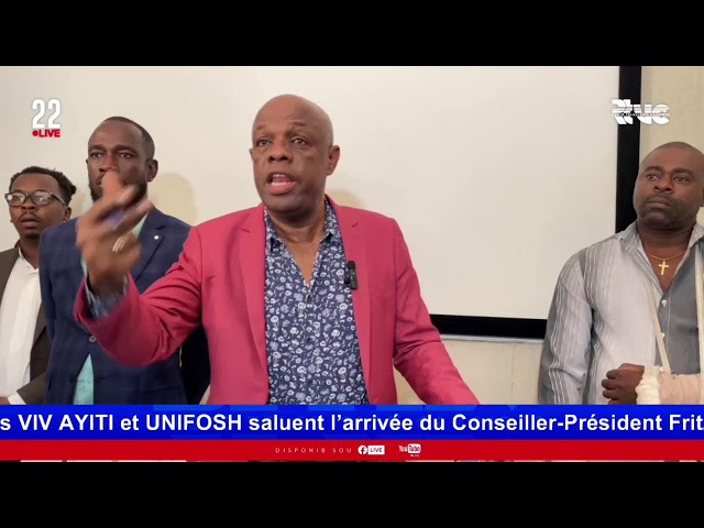 ⁣Politique: Les partis politiques VIV AYITI et UNIFOSH saluent l’arrivée du Conseiller-Président Frit