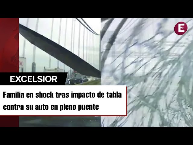 ⁣Tabla impacta auto en Nueva York; ésta fue la reacción del conductor