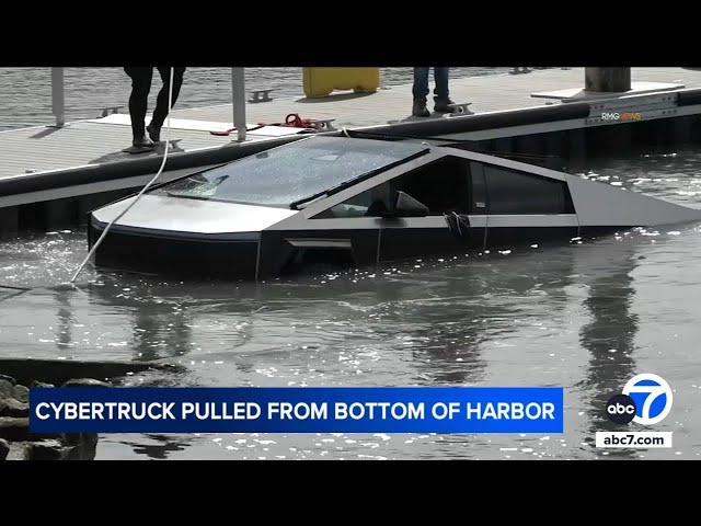 Video shows Tesla Cybertruck completely submerged underwater in Ventura Harbor