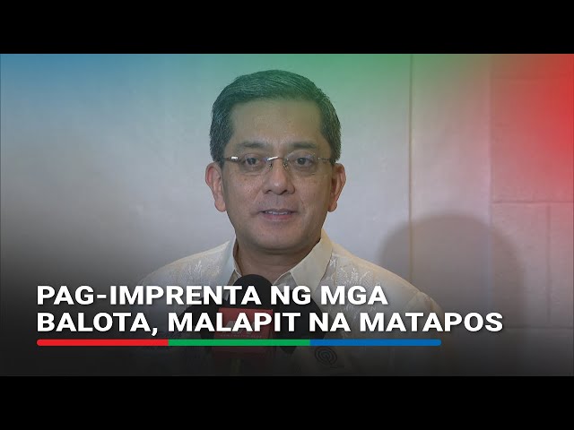 ⁣Comelec: Higit 90% ng mga balota para sa halalan sa Mayo, na-imprenta na