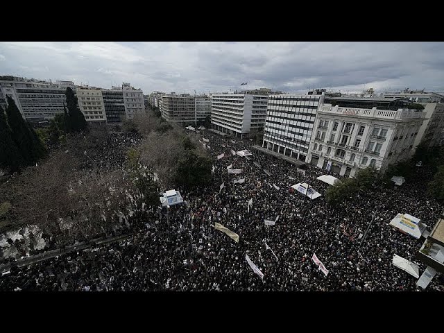 ⁣How Greek protests over a deadly train crash triggered a deluge of disinformation