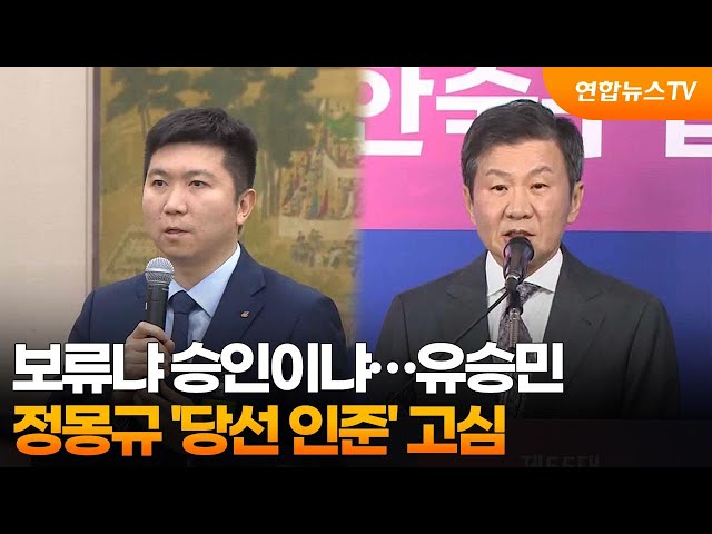 보류냐 승인이냐…유승민, 정몽규 '당선 인준' 고심 / 연합뉴스TV (YonhapnewsTV)