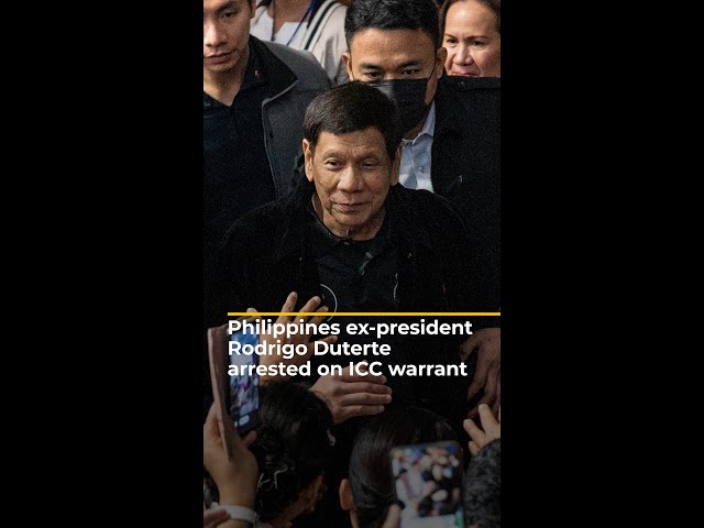 ⁣Philippines ex-president Rodrigo Duterte arrested on ICC warrant | AJ #shorts