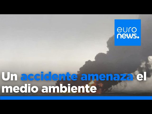 Amenaza medioambiental tras el choque de un petrolero y un carguero en el mar del Norte