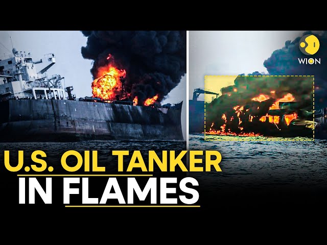 US Tanker LIVE: US Flagged Oil Tanker In Flames After Crash With UK Container Ship | Tanker Crash