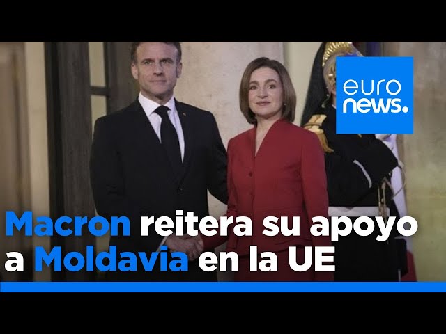 ⁣Emmanuel Macron se reúne con Maia Sandu para reiterar su apoyo a Moldavia en la Unión Europea